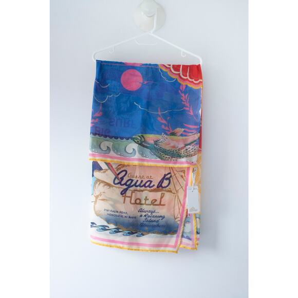 Agua Bendita x Hawaiian Tropic Sarong Marine Tahiti One Size NWT - Picture 4 of 5